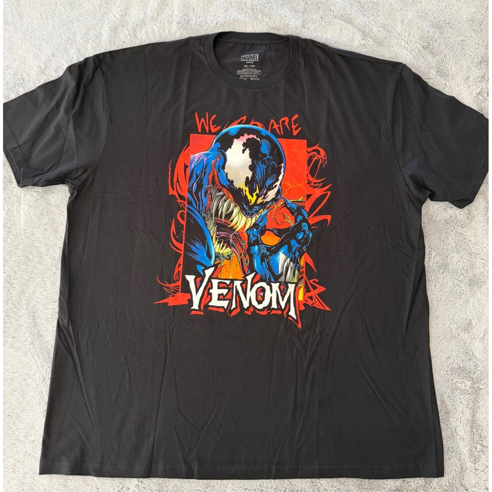 NWOT Marvel Venom We Are Venom Blk Graphic T-shirt Mens 2XL Mad Engine Cotton